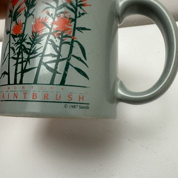 Vintage 80s Montana Wildflower Mug Cup Paintbrush 1987 Sands - Picture 8 of 11